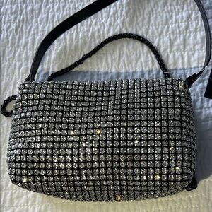 Dazzling Silver Crystal Clutch